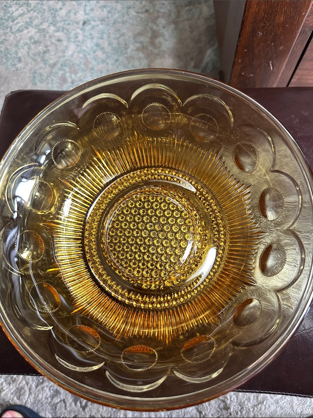 1950’s Bartlett Colins Amber Glass Bowl